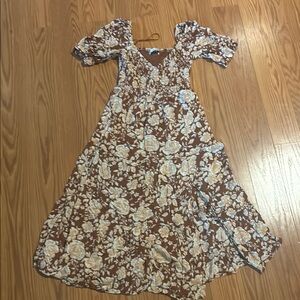 Abercrombie and Fitch puff sleeve midi dress S